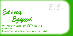 edina egyud business card